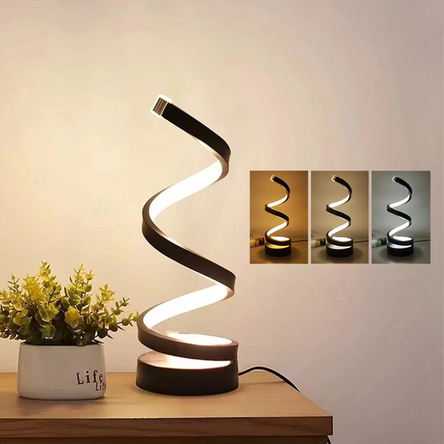 Spiral table lamp