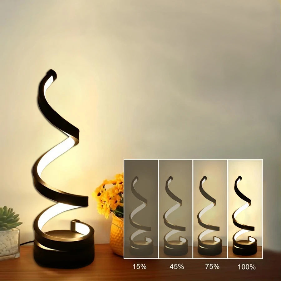 Spiral table lamp